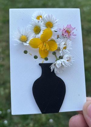 Flower picking card - Flower Template - Flower Collector