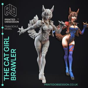 Cat Girl Brawler - Cute Desktop Girl - 120mm