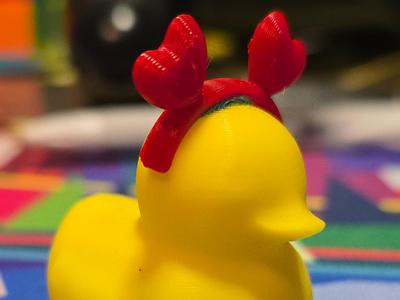 heart headband for rubber duck