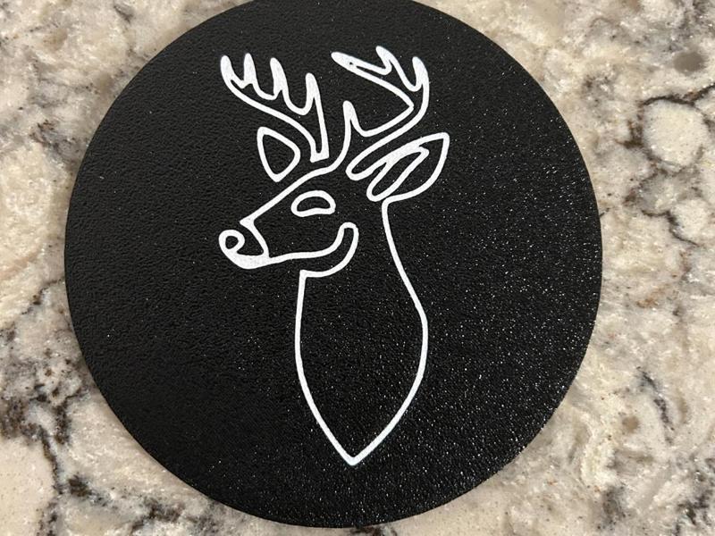 Deer Coaster (Whitetail Buck Side View)