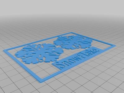 Snowflake kit card