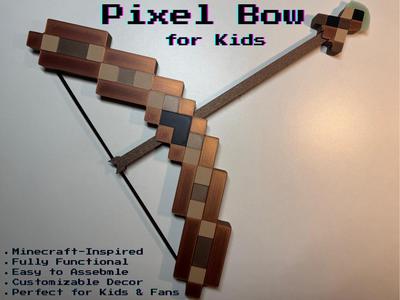 Pixel Bow for Kids - Minecraft Bow and Arrow Set