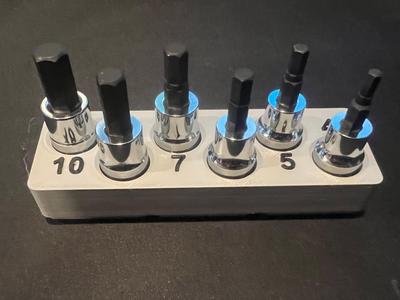 PITTSBURGH 3/8 Metric Hex Socket Gridfinity Holder