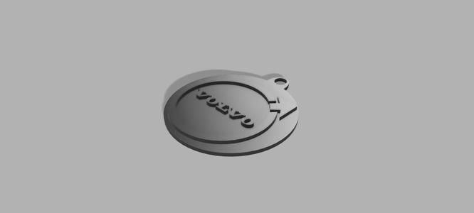 Volvo Logo & writing keychain