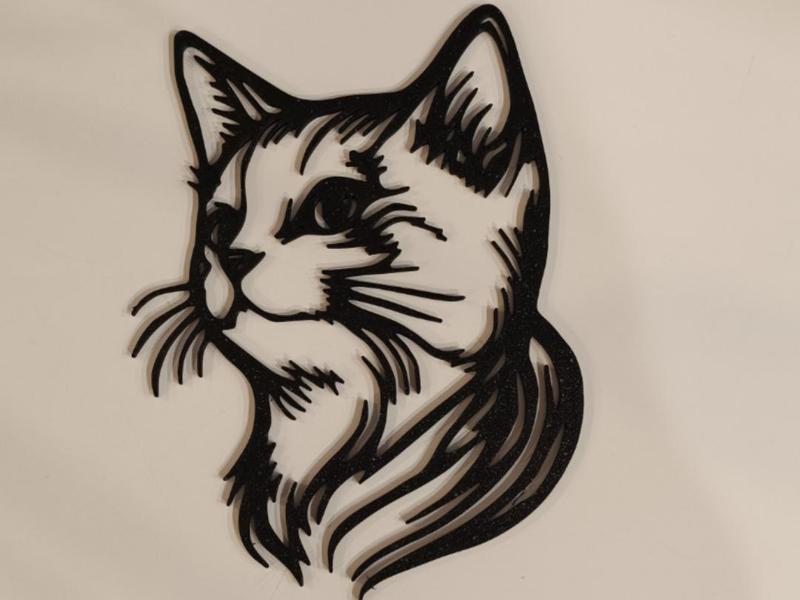 Cat wall art 2D