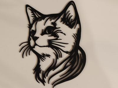 Cat wall art 2D