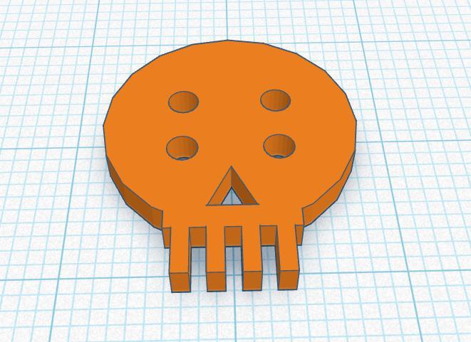 Skull Button/ Botón de Calavera