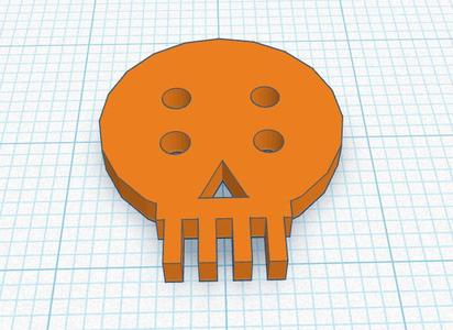 Skull Button/ Botón de Calavera