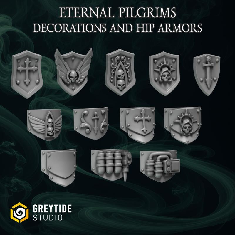 Big shoulder shields and Hip armors decoration EPT