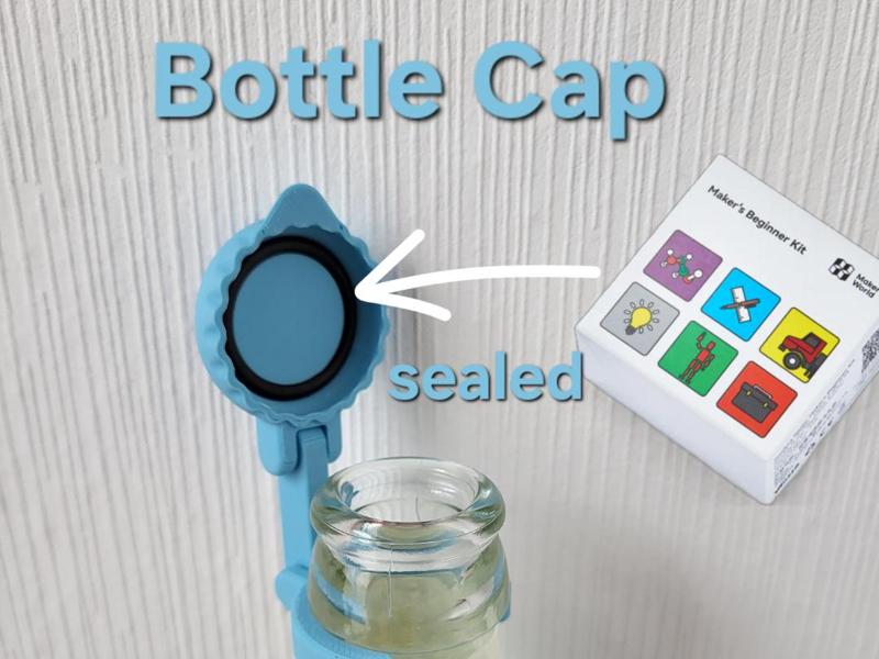 Glass bottle cap (with seal)