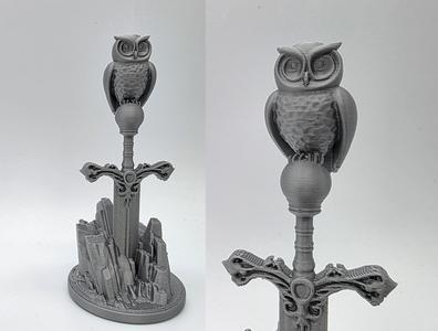 Owl on the Sword Miniature