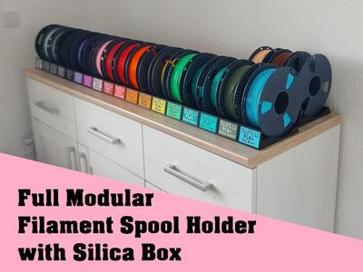Fully Modular Filament Spool Holder + Silica Box
