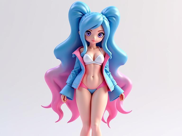 Anime Woman twin tails 