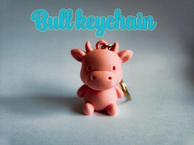 Keychain - cute bull
