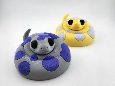 Kawaii Snake 3D Model with Customizable NO AMS