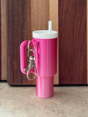 Tumbler keychain - Stanley version, storage inside for pills, cash, or small item