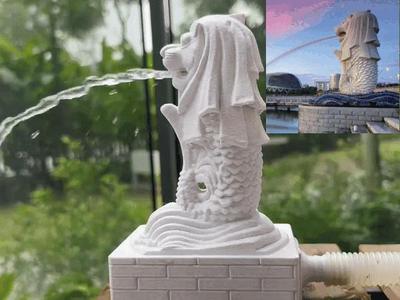 Spraying Merlion