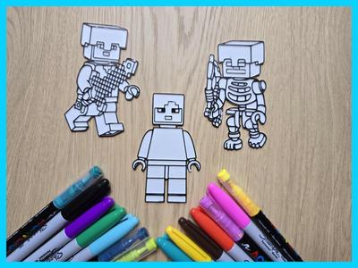 LEG0 Minecraft Brick DIY Coloring