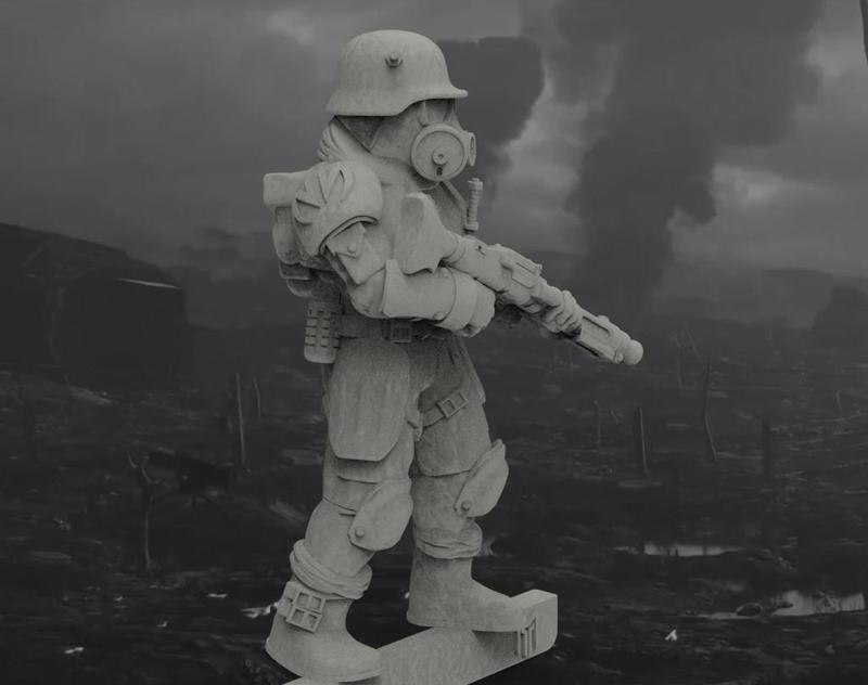 Traitor Guard - Space Solider Mini - Brown Shadow 28mm