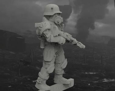 Traitor Guard - Space Solider Mini - Brown Shadow 28mm