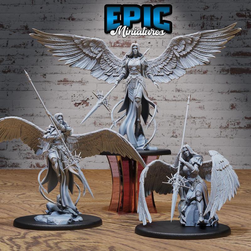 Planetar Female Angel Set / Angelic Solar Soldier / Holy Warrior / Heavenly High Guardian / Magical Power Fighter / Winged Cloud Celestial / Divine Proxy