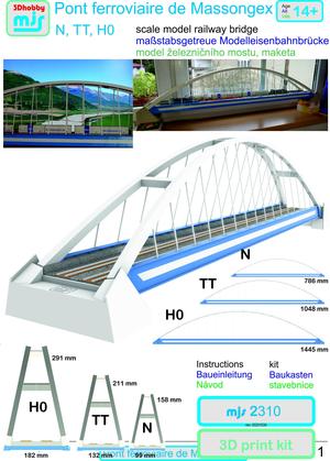 MJS2310-N PONT FERROVIAIRE DE MASSONGEX -Railway Bridge 3D print