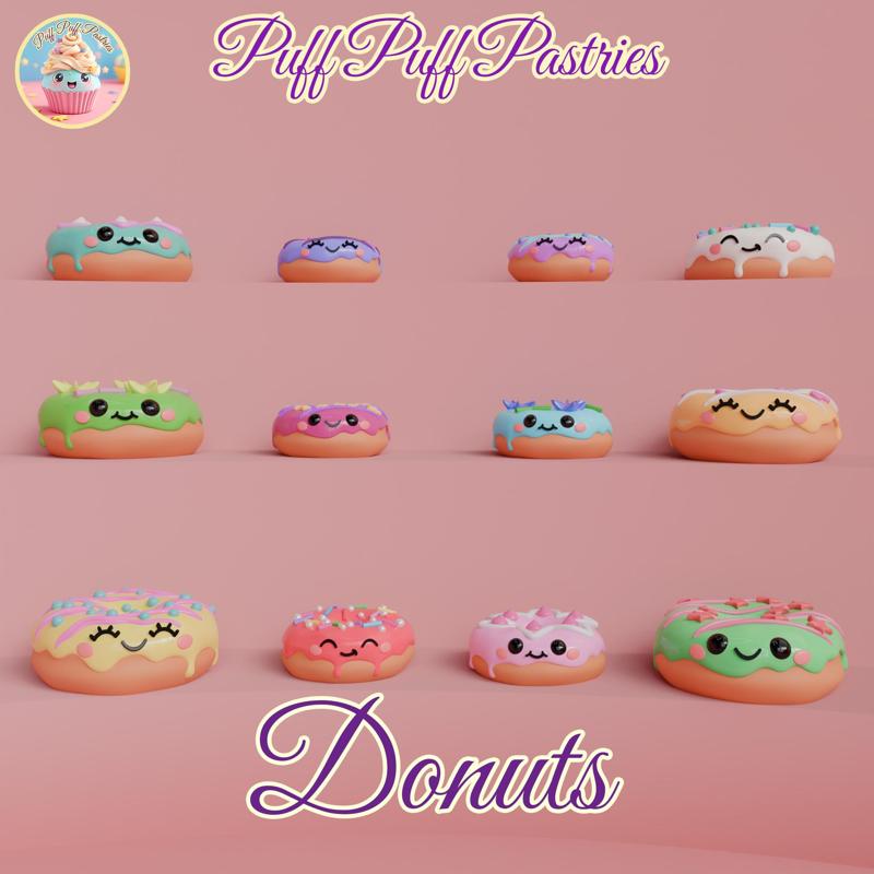 Kawaii Donuts Family