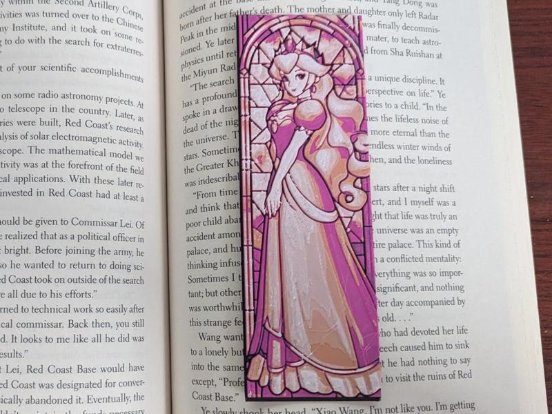 Princess Peach Stained Glass Bookmark