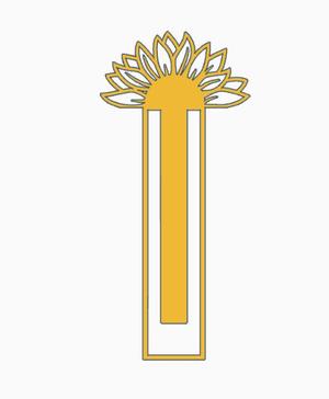 Paperclip Sunflower Bookmark.stl
