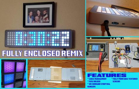 Grid Clock v2 REMIX - Fully Enclosed Version with Adrunio Nano or NodeMCU options