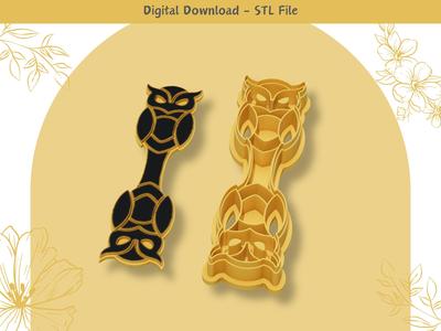 Halloween Owl Keychain Clay Cutter for Polymer Clay | Digital STL File | Clay Tools