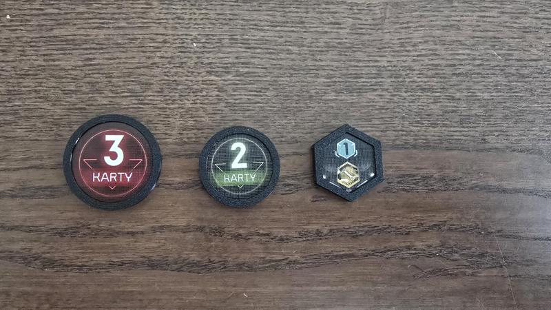 Shell token 30, 25 mm and polygon 6 x 21mm (Nemesis)