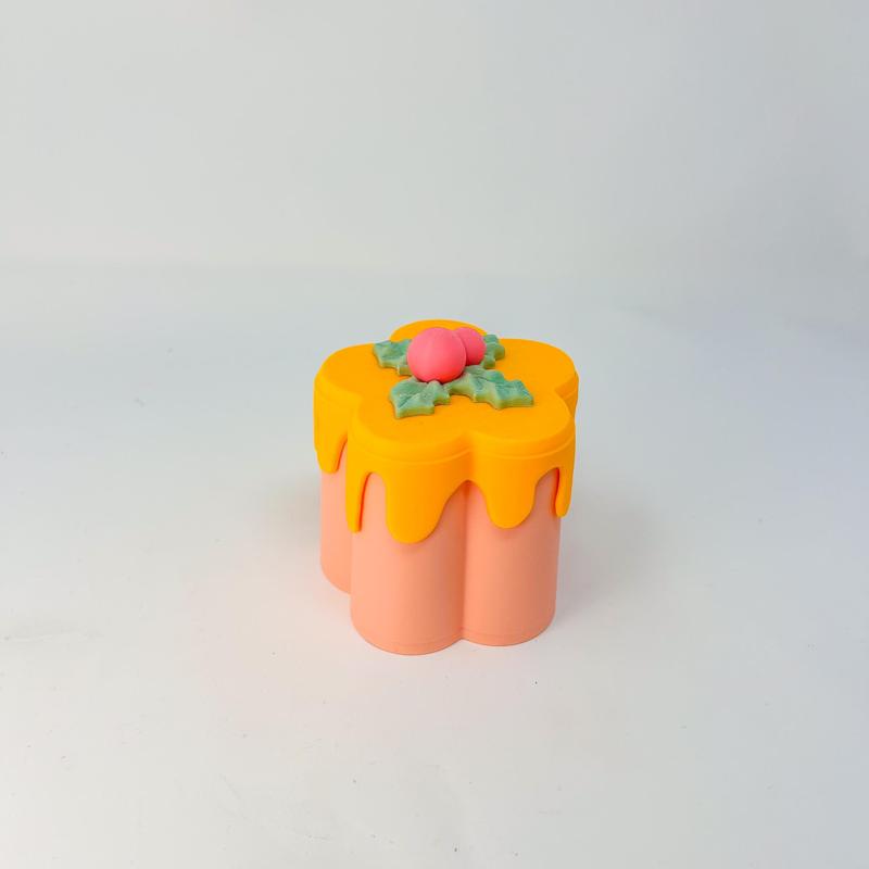 Holiday Custard Container - Jewelry Box and Gift Holder - 3/12 Holiday Desserts