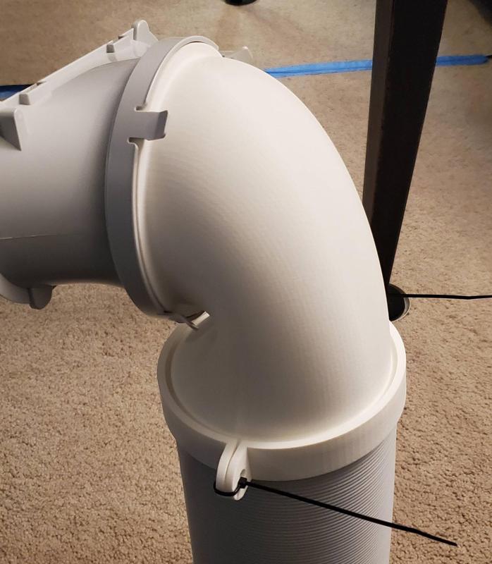 Portable AC Hose 90deg Corner Adapter