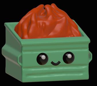 Happy Dumpster Fire Clicky Fidget and Keychain