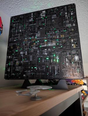 Borg Cube Interior LED Lighting Scaffold