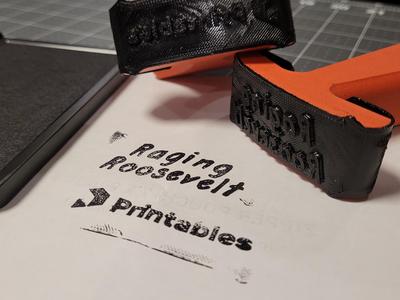 Customizable Rocking Rubber Stamp with Interchangeable Pattern