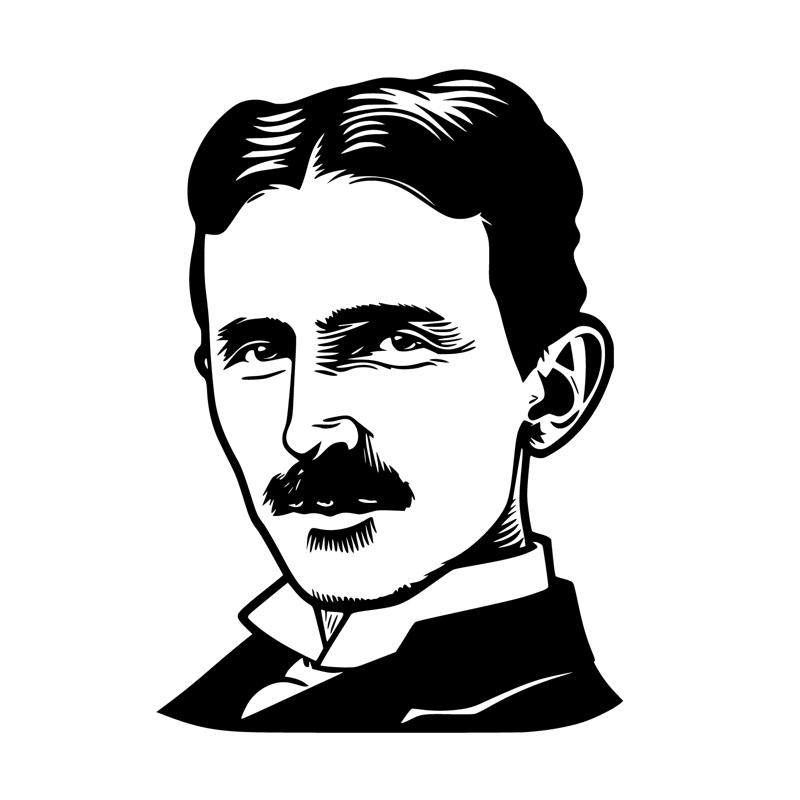 Nikola Tesla Ink & t-shirt Bleaching Art Stamp