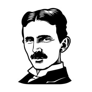 Nikola Tesla Ink & t-shirt Bleaching Art Stamp