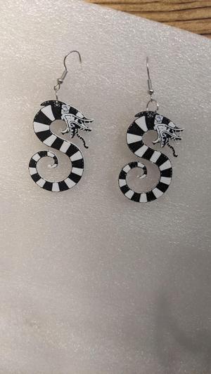 Beetlejuice Snake Earrings