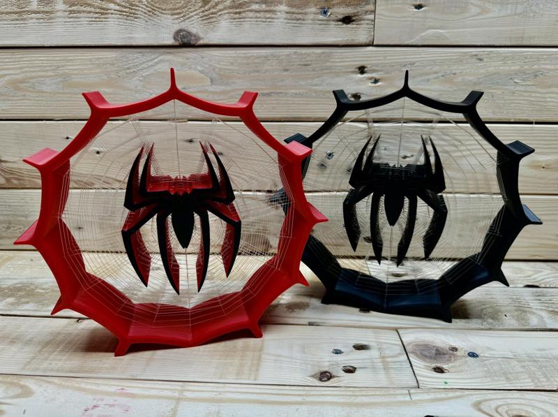 Spider webbed string art