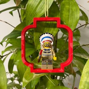Minifigure Head Christmas Tree Ornament