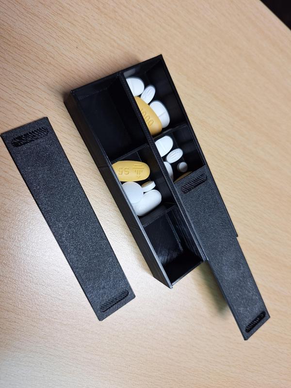 medication&pills storage organizer box with sliding lid (3-day and 7-day versions)