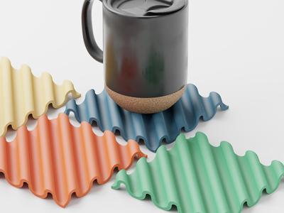 Satisfying Drinks Coaster. Stackable Design
