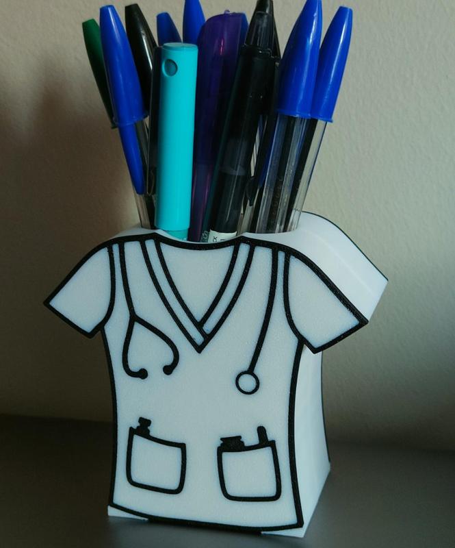 Nurse pen holder male (no supports)