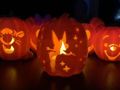 Tinkerbell Pumpkin Halloween lights