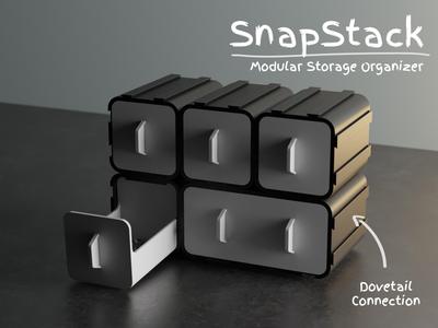 [V3] SnapStack - A Modular Storage Bin Organizer