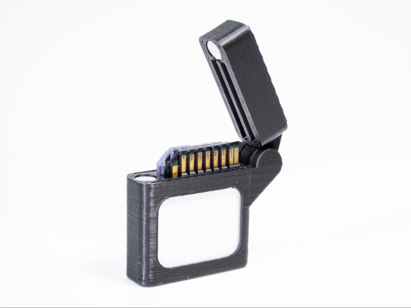 Dual Label SD Card Case - Zippo Style