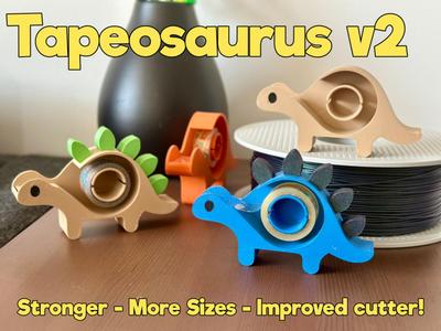 Tapeosaurus v2 - Cute dinosaur tape dispenser