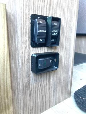 Rocker Switch Guards for use on a Winnebago Camper Van   